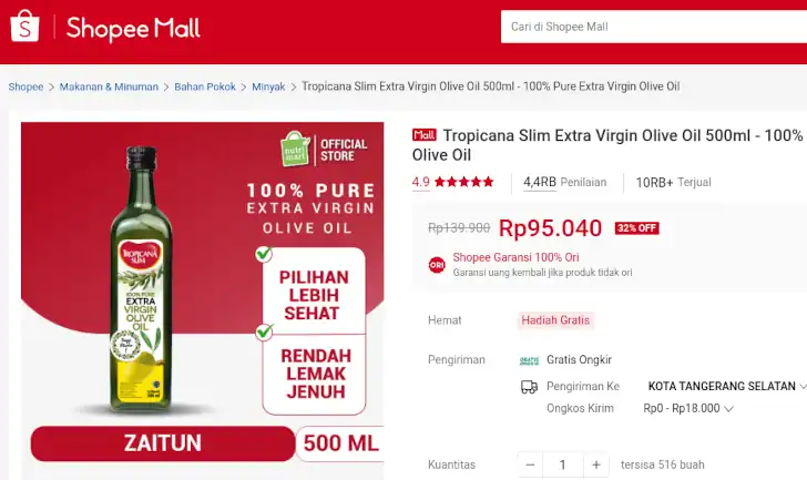 promo evoo tropicana slim di shopee