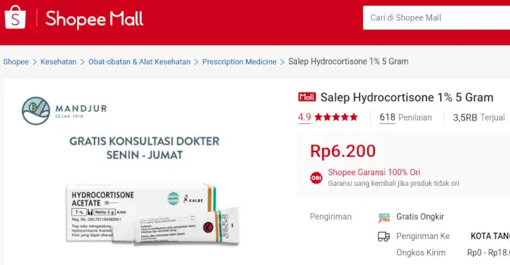 harga salep hidrokortison