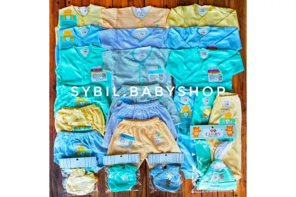 paket baju bayi baru lahir merk libby