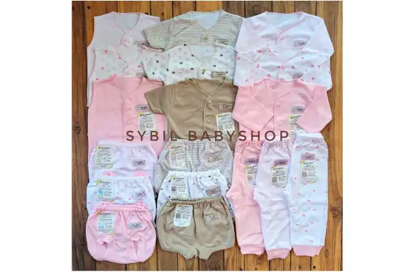 paket baju bayi perempuan 0-3 bulan